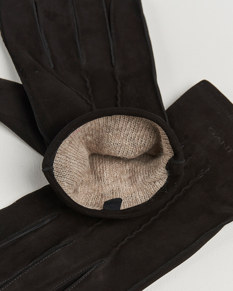 Mies | Preppy Authentic | GANT | Classic Suede Gloves Black