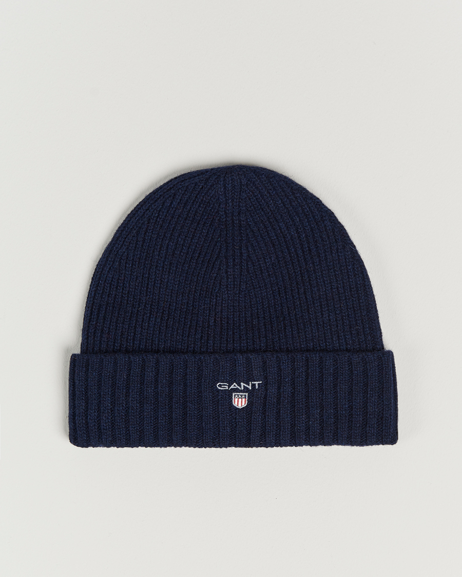 Mies | GANT Wool Lined Beanie Marine | GANT | Wool Lined Beanie Marine