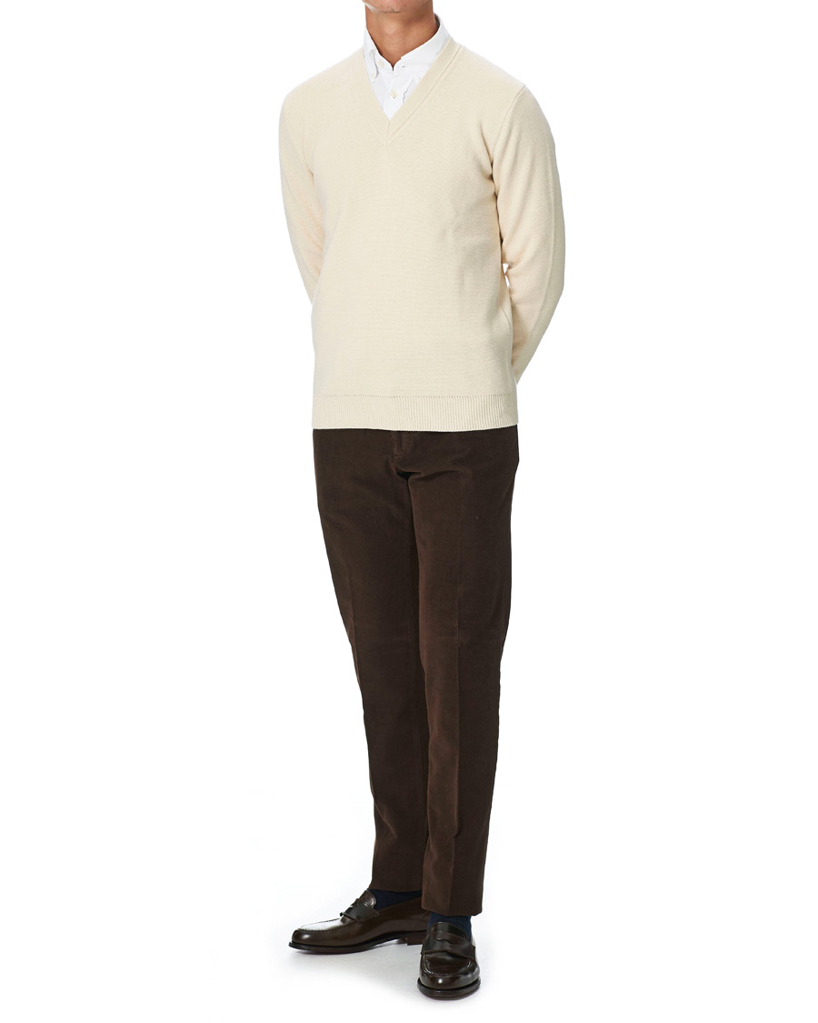 Mies | Housut | Incotex | Slim Fit Corduroy Trousers Dark Brown