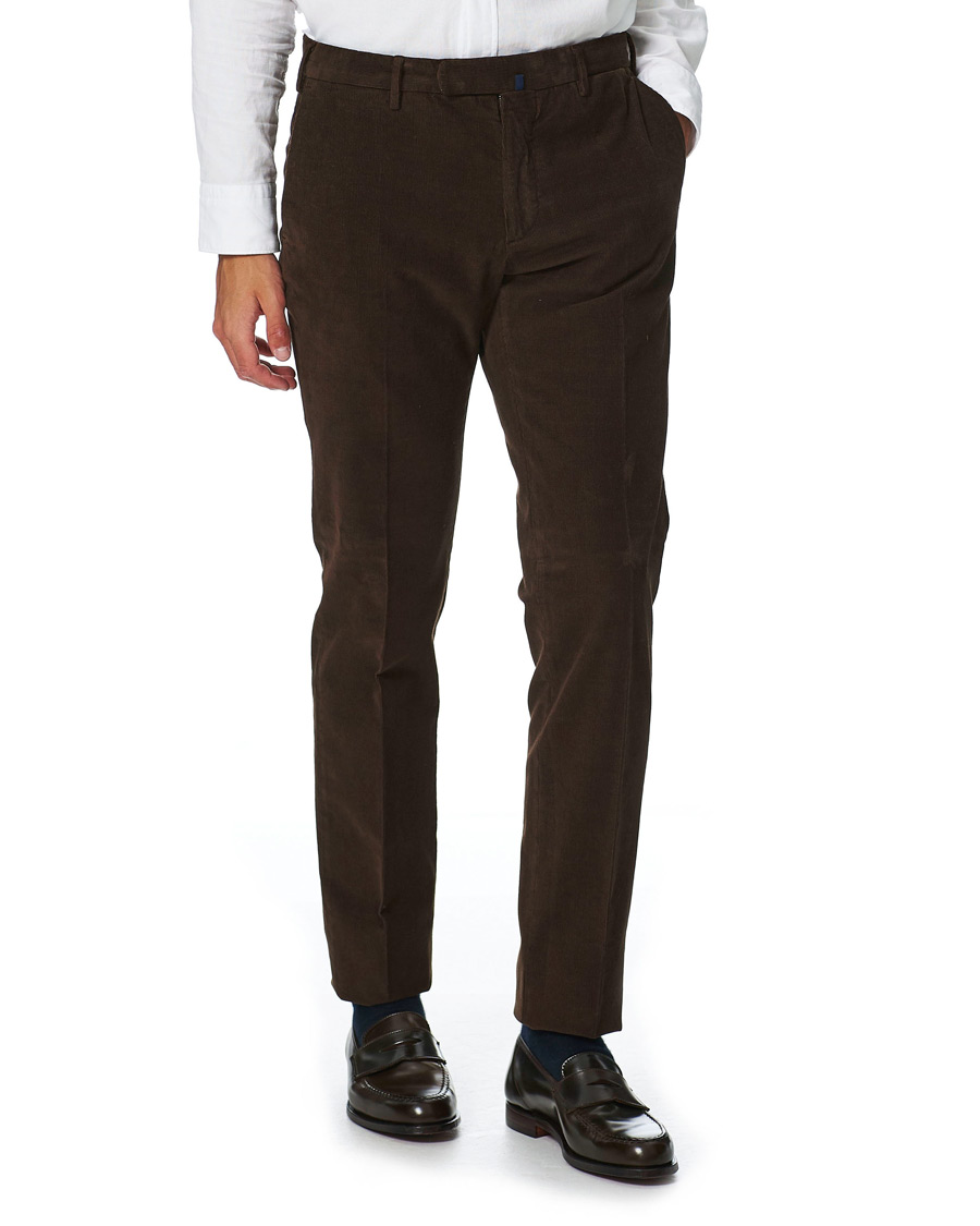 Mies | Housut | Incotex | Slim Fit Corduroy Trousers Dark Brown