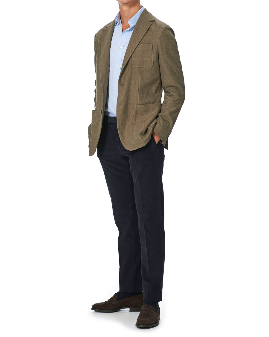 Mies | Housut | Incotex | Slim Fit Corduroy Trousers Navy