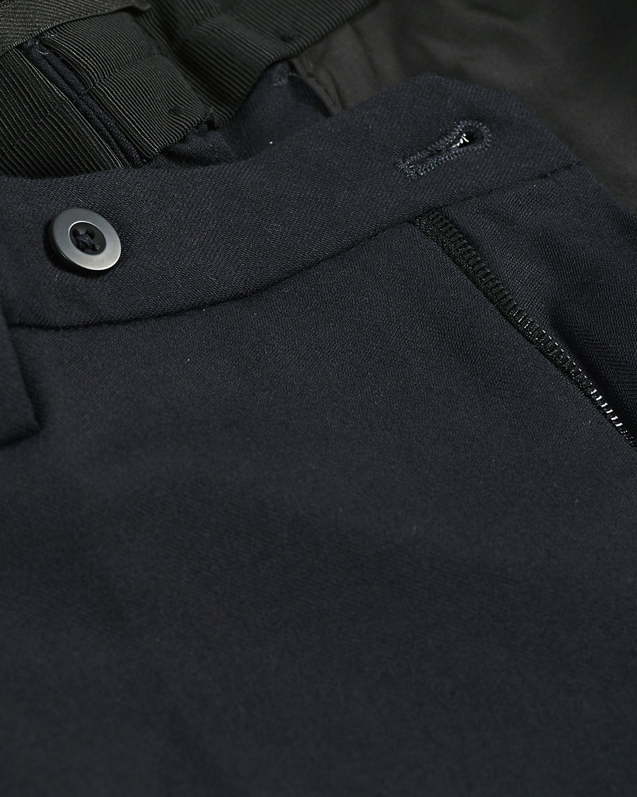 Mies | Housut | Incotex | Slim Fit Washable Flannel Trousers Navy