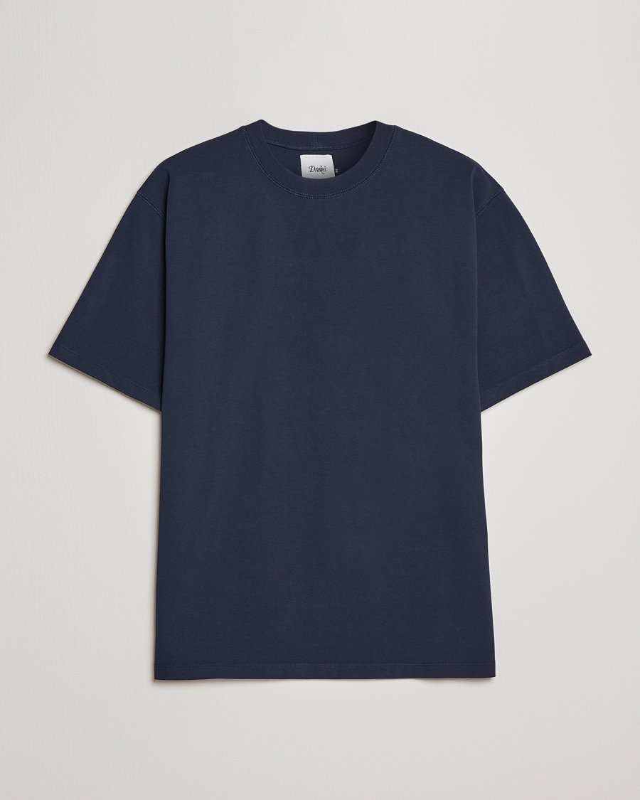 Mies | T-paidat | Drake's | Short Sleeve Hiking T-Shirt Navy