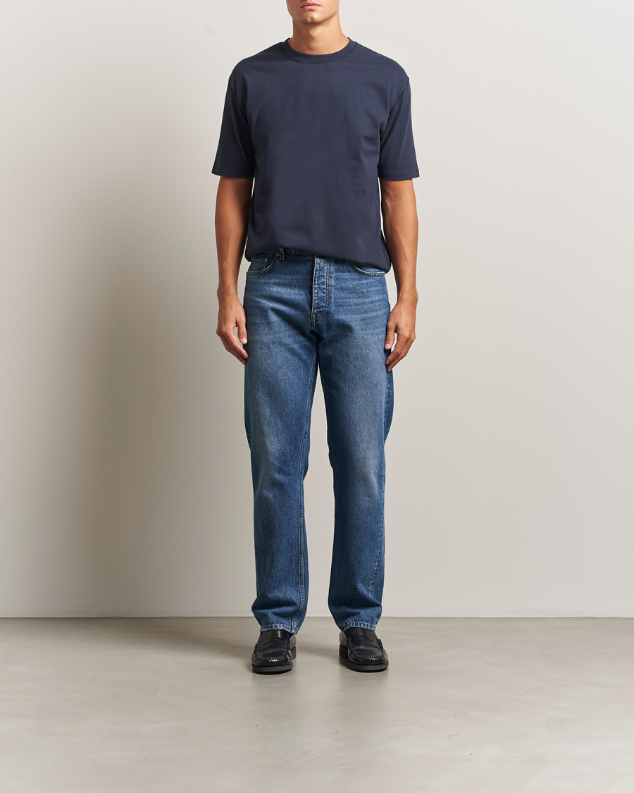 Mies | T-paidat | Drake's | Short Sleeve Hiking T-Shirt Navy