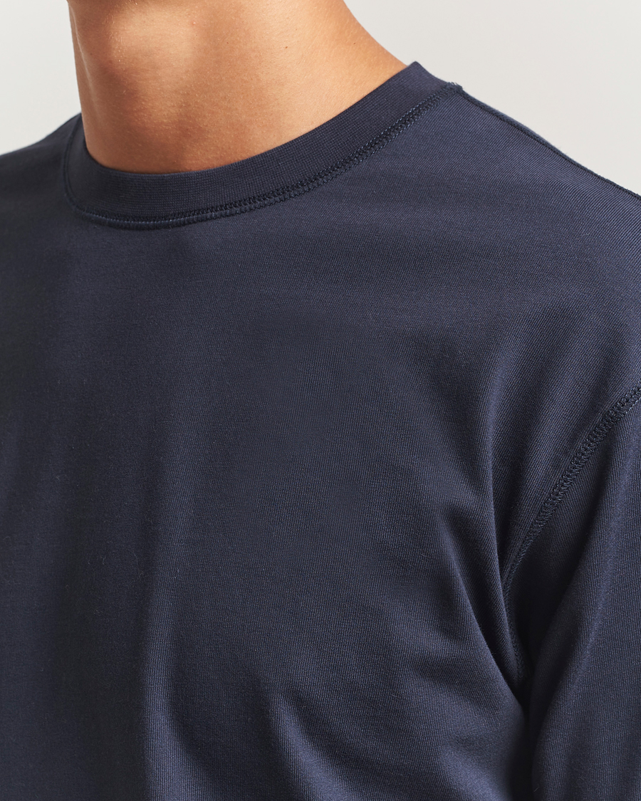 Mies | T-paidat | Drake's | Short Sleeve Hiking T-Shirt Navy