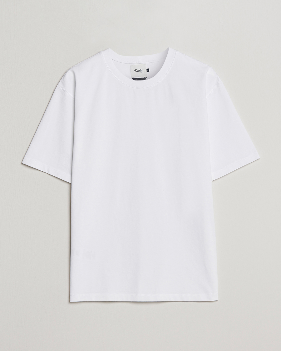 Mies | T-paidat | Drake's | Short Sleeve Hiking T-Shirt White