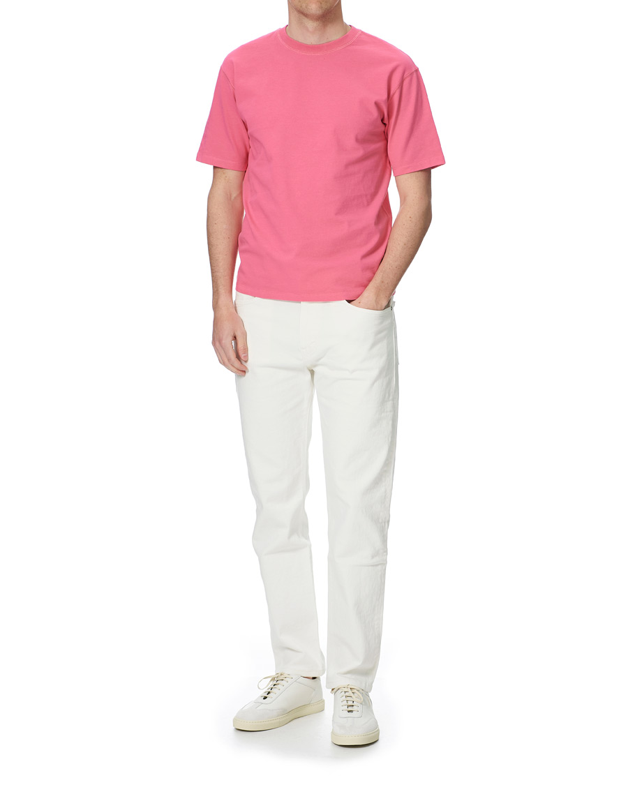 Mies | T-paidat | Drake's | Cotton Crew Neck Hiking Tee Fuschia
