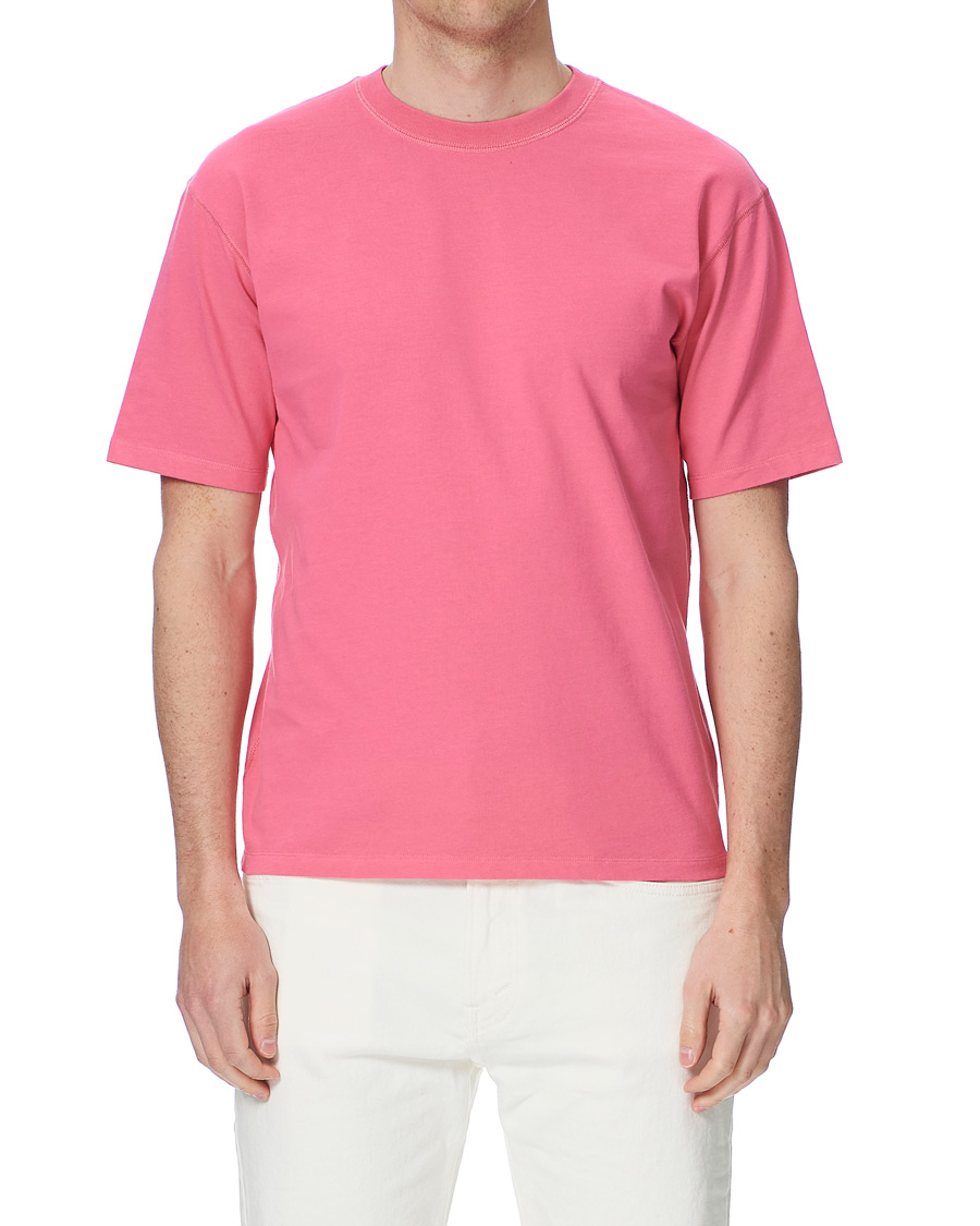 Mies | T-paidat | Drake's | Cotton Crew Neck Hiking Tee Fuschia