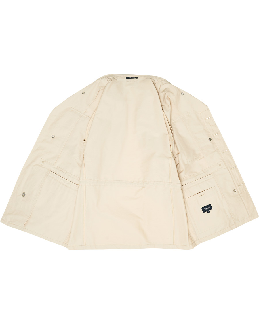 Mies | Takit | Drake's | Cotton/Nylon Sport Jacket Ecru