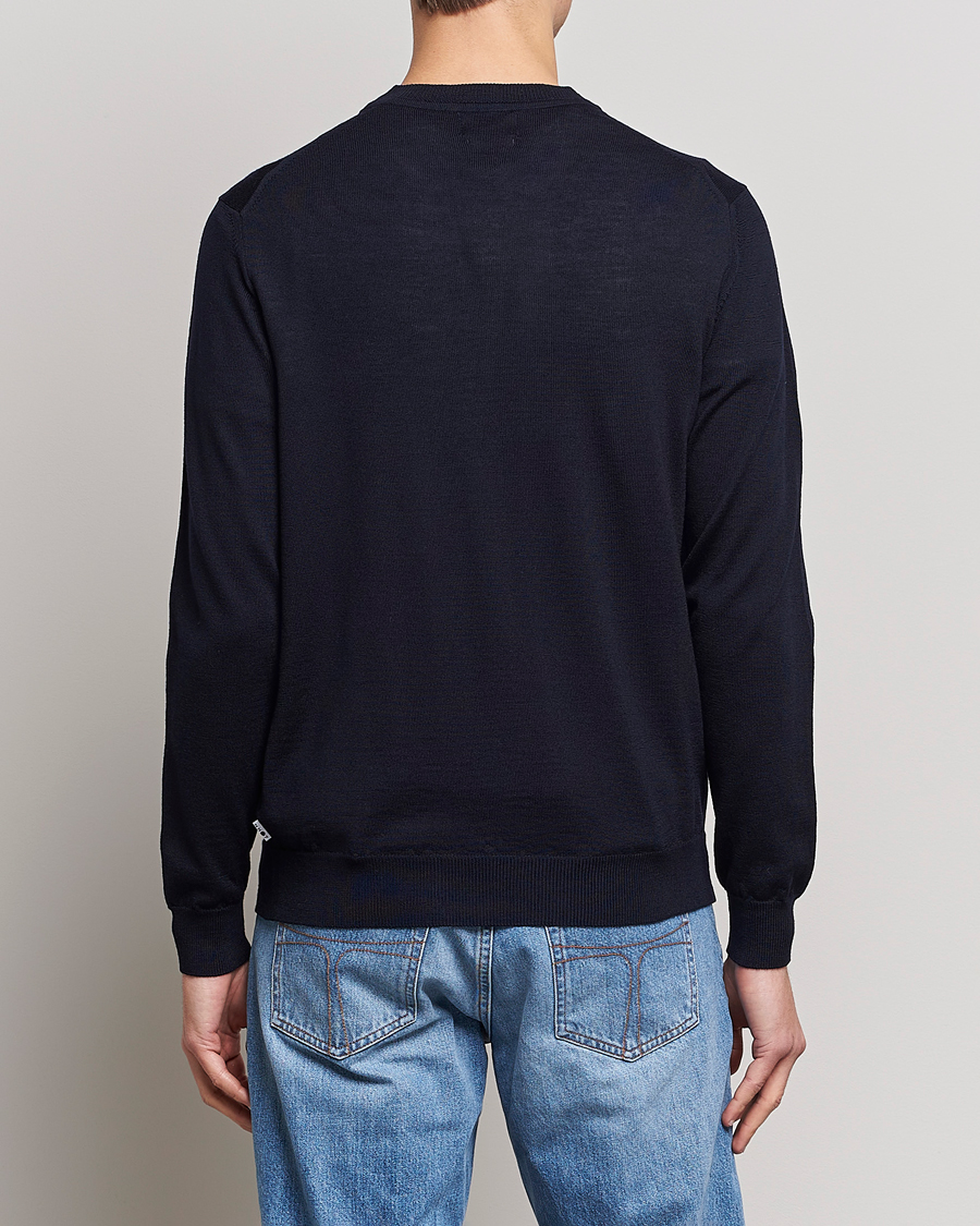 Mies | Puserot | NN07 | Ted Merino Crew Neck Pullover Navy Blue