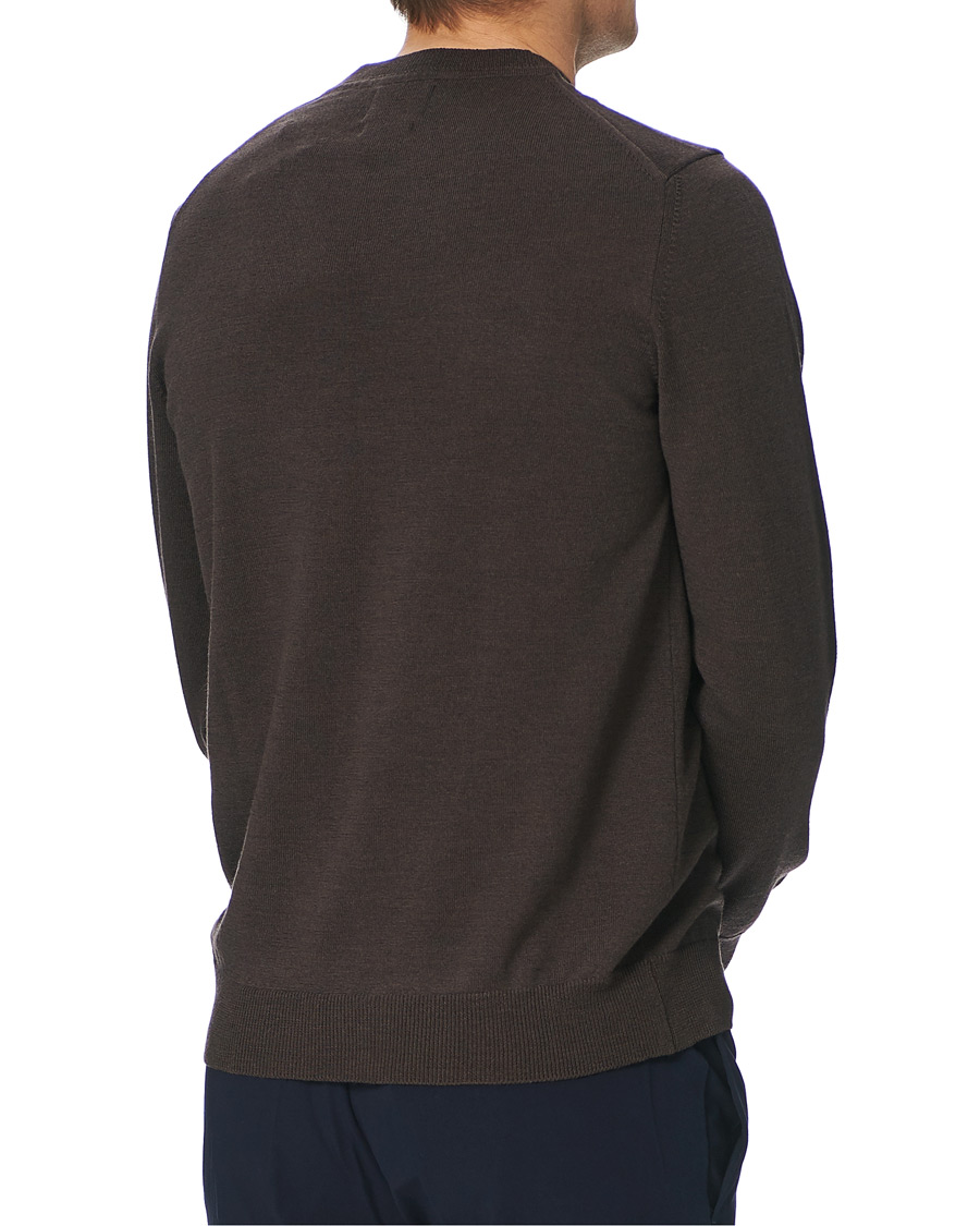 Mies | Puserot | NN07 | Ted Merino Crew Neck Pullover Brown