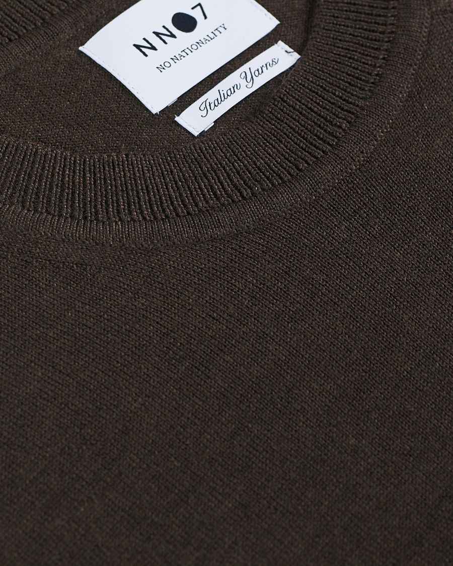 Mies | Puserot | NN07 | Ted Merino Crew Neck Pullover Brown