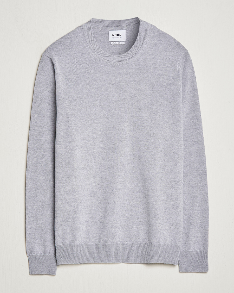 Mies | Puserot | NN07 | Ted Merino Crew Neck Pullover Light Grey