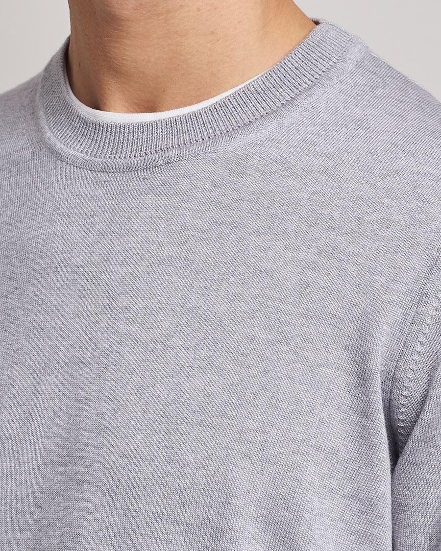 Mies | Puserot | NN07 | Ted Merino Crew Neck Pullover Light Grey