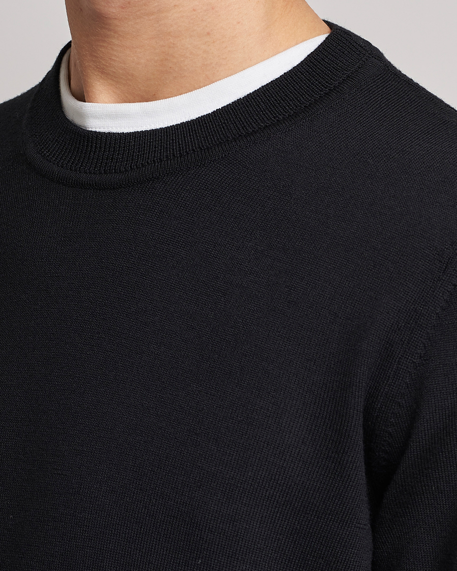 Mies | Puserot | NN07 | Ted Merino Crew Neck Pullover Black