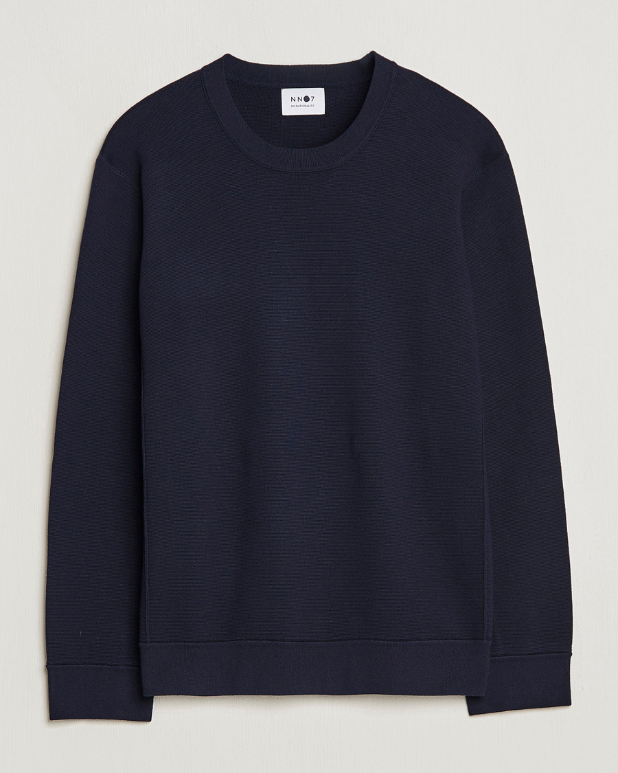 Mies | Puserot | NN07 | Luis Cotton/Modal Pullover Navy Blue