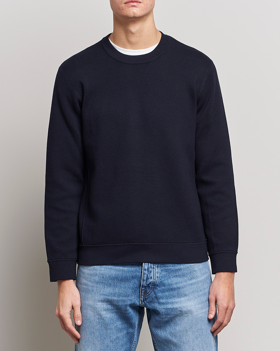 Mies |  | NN07 | Luis Cotton/Modal Pullover Navy Blue