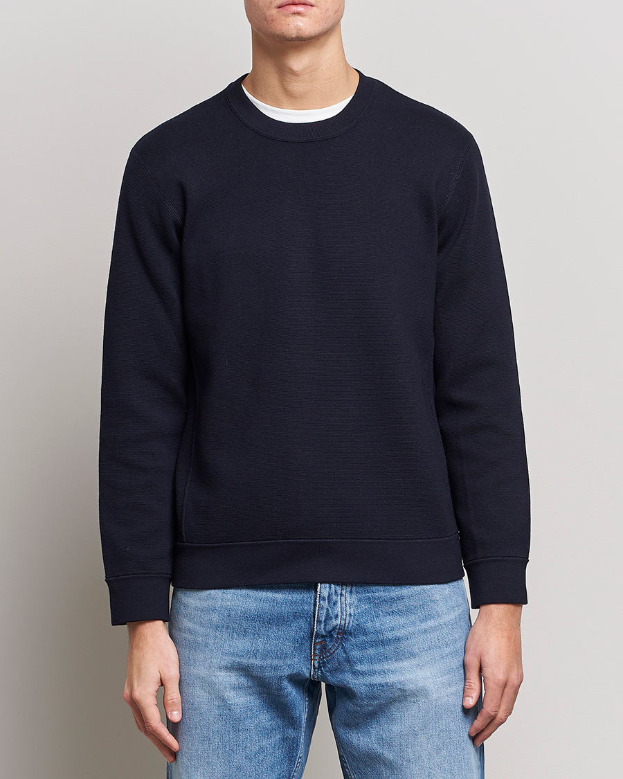 Mies | Puserot | NN07 | Luis Cotton/Modal Pullover Navy Blue
