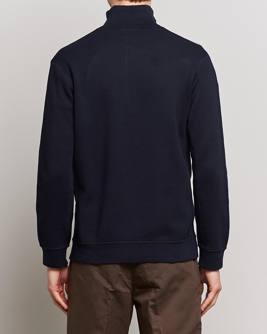 Mies | Puserot | NN07 | Luis Cotton/Modal Half Zip Sweater Navy Blue