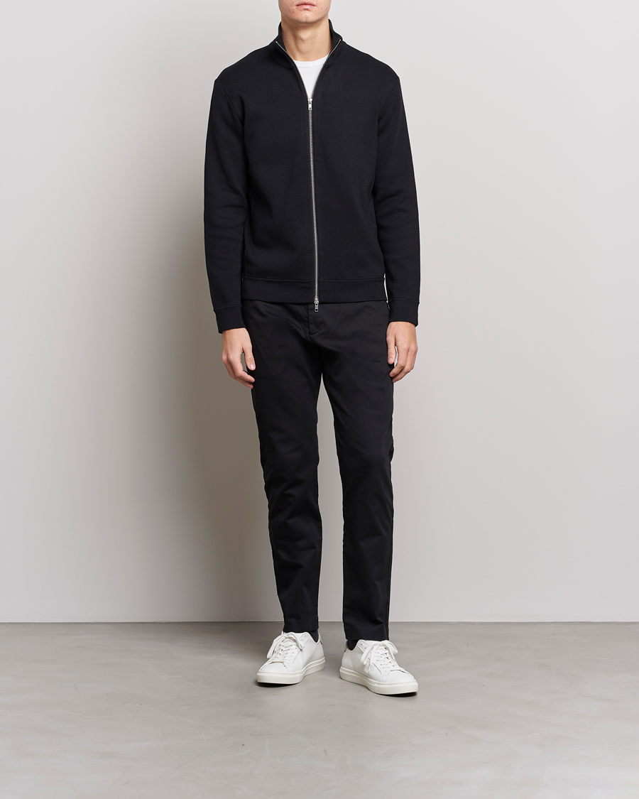 Mies | Puserot | NN07 | Luis Knitted Full-Zip Sweater Black