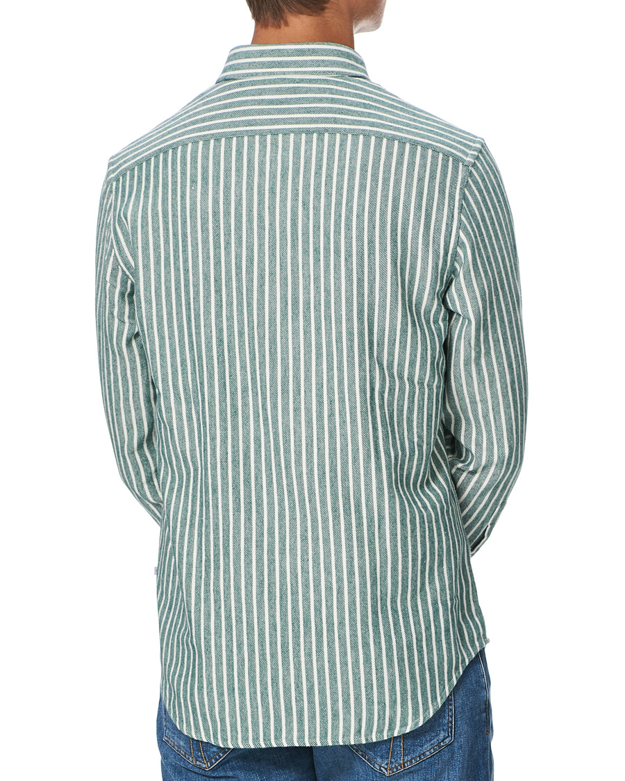 Mies | Kauluspaidat | NN07 | Errico Striped Shirt Green/White