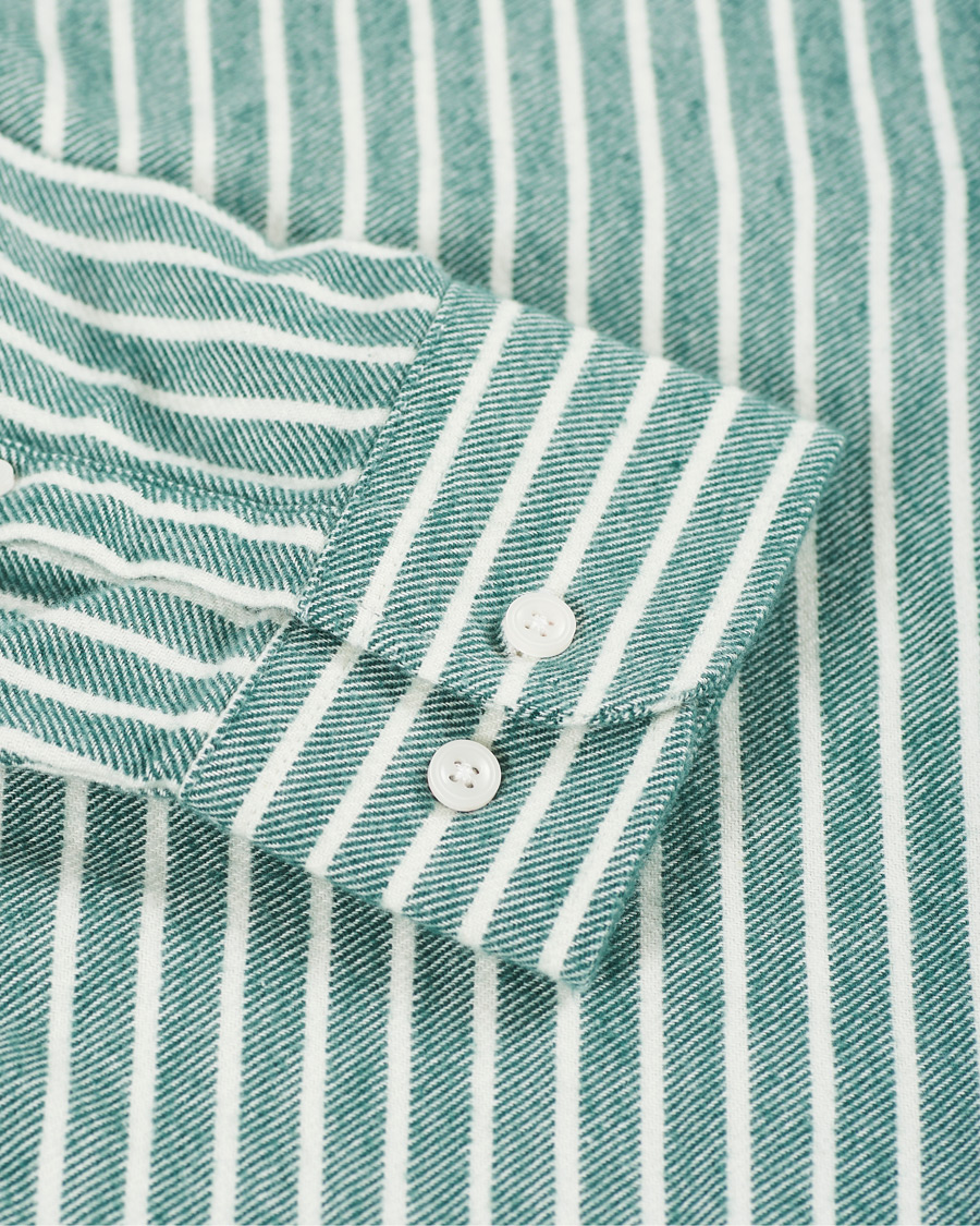 Mies | Kauluspaidat | NN07 | Errico Striped Shirt Green/White