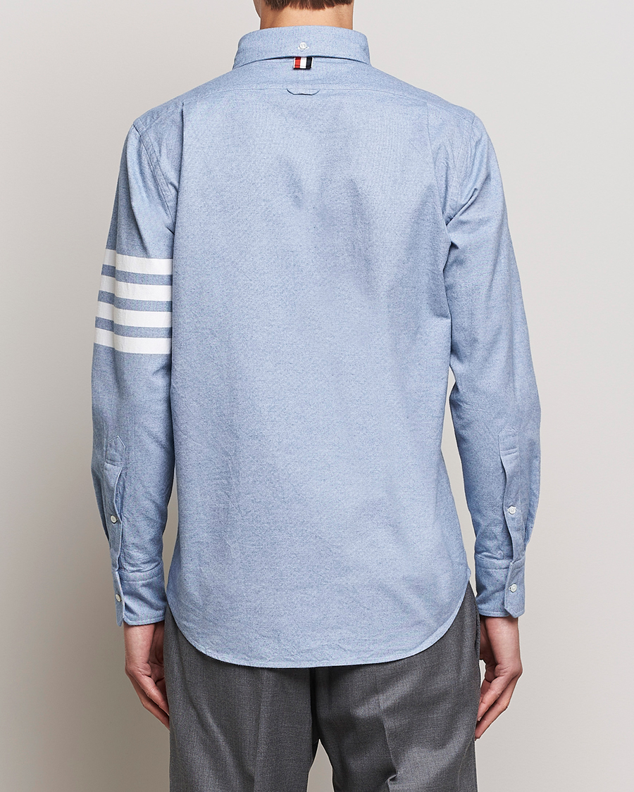 Mies | Kauluspaidat | Thom Browne | 4-Bar Flannel Shirt Light Blue