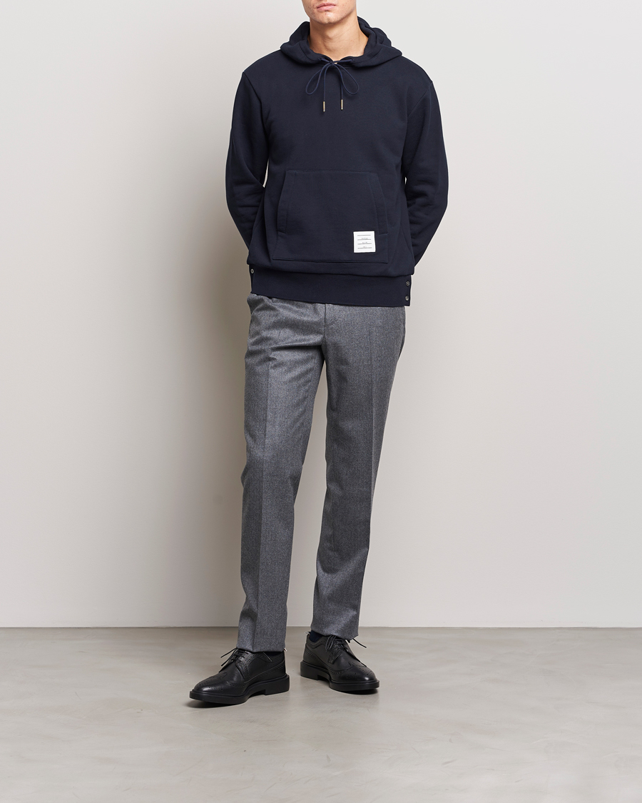 Mies | Puserot | Thom Browne | Back Stripe Hoodie Navy