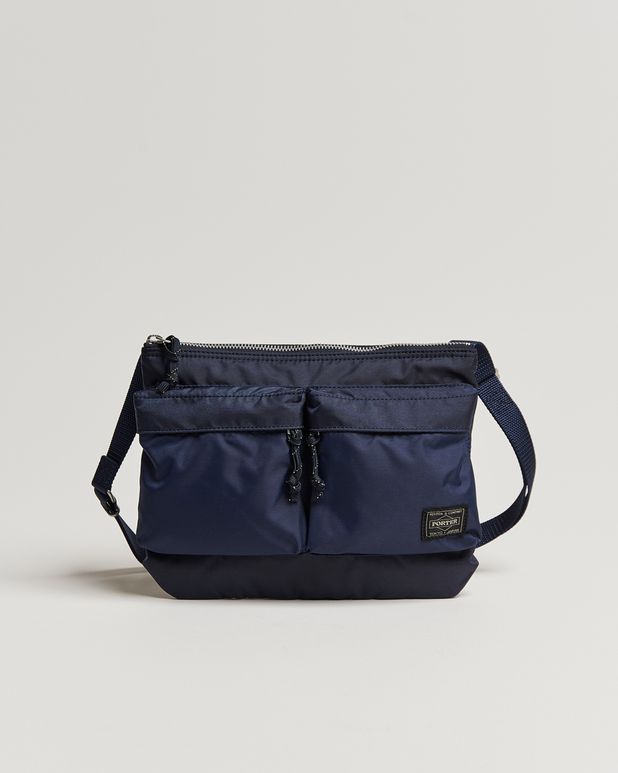Mies | Laukut | Porter-Yoshida & Co. | Force Small Shoulder Bag Navy Blue