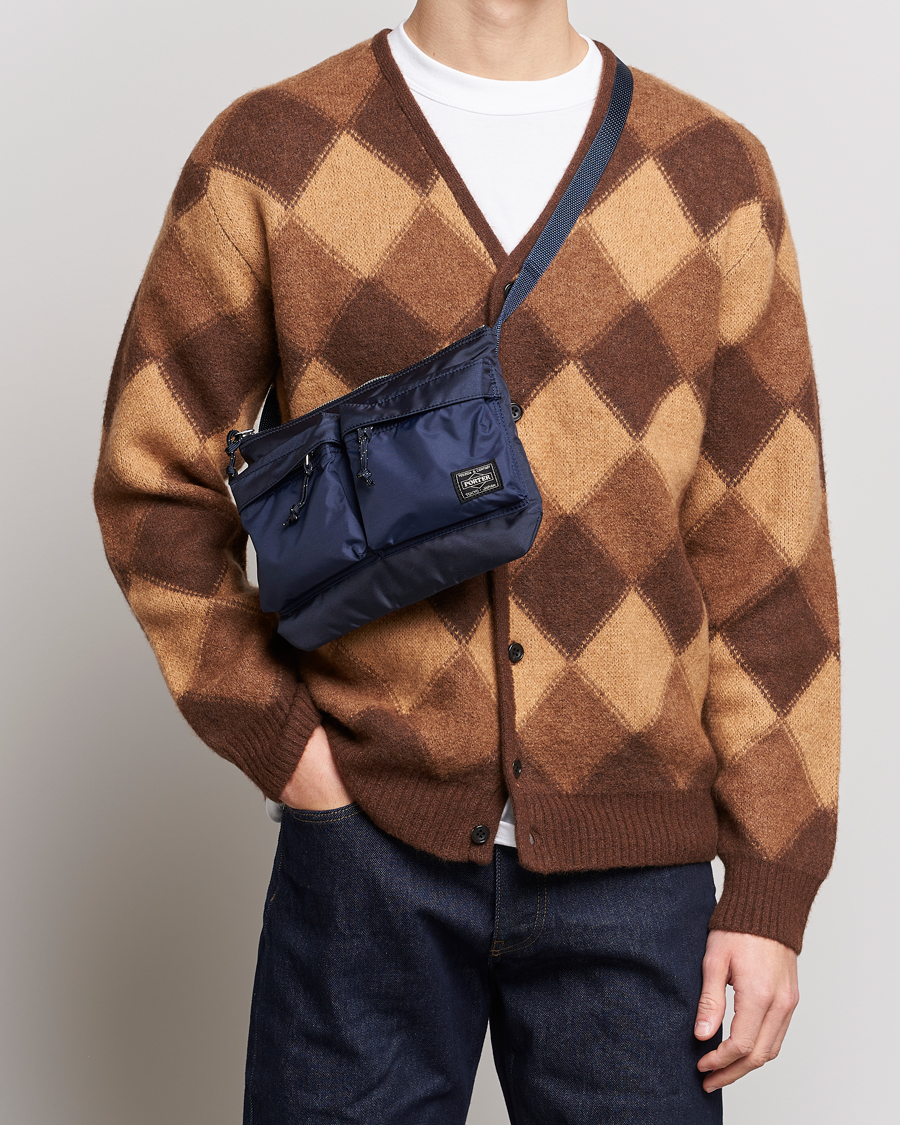 Mies | Laukut | Porter-Yoshida & Co. | Force Small Shoulder Bag Navy Blue