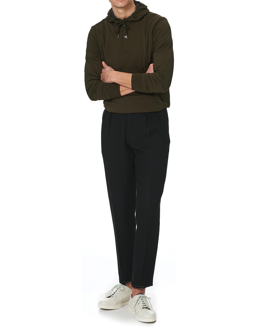 Mies | Puserot | Ralph Lauren Purple Label | Luxury Lisle Hoodie Inverness Loden