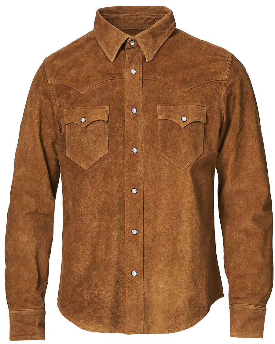 Miehet |  | RRL | Lulworth Lined Leather Shirt Jacket Tan