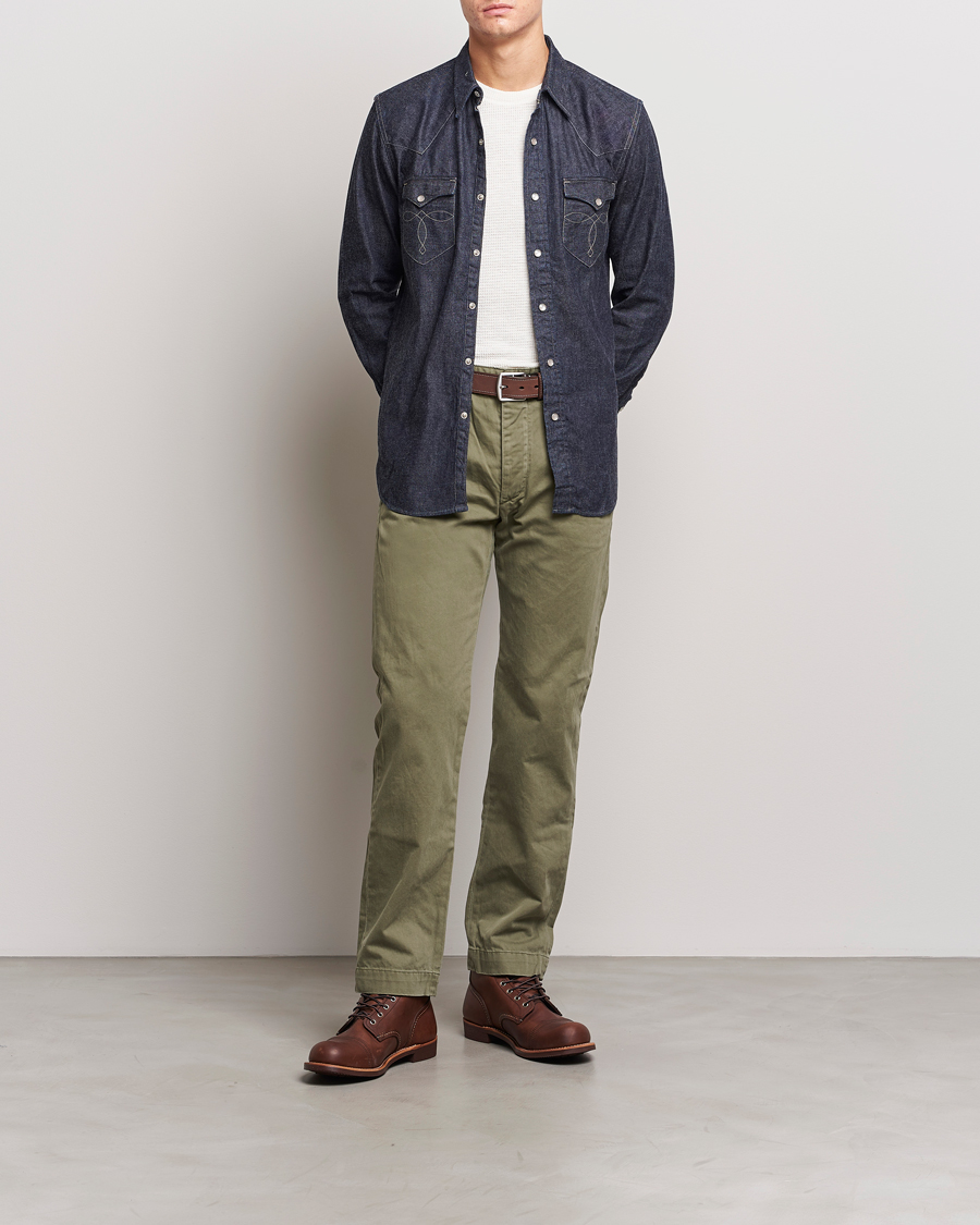 Mies | Kauluspaidat | RRL | Buffalo Western Shirt Rinse