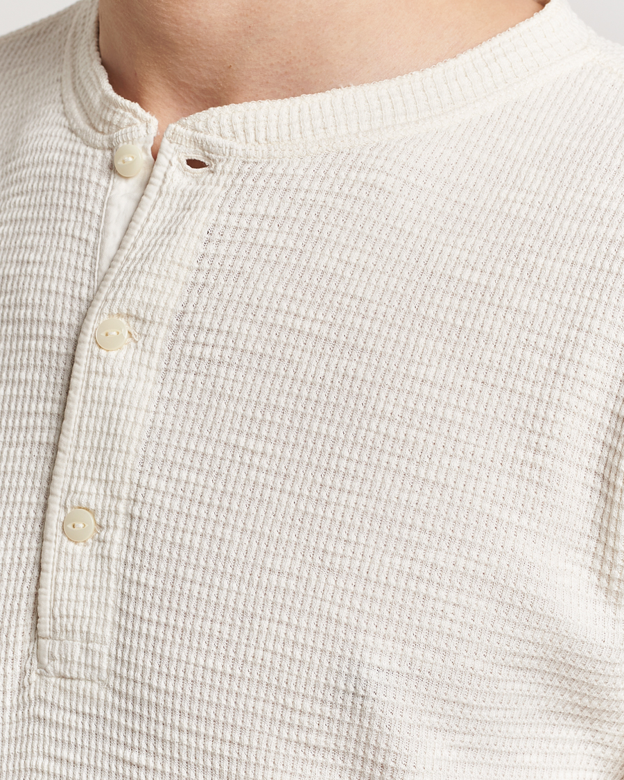 Mies | T-paidat | RRL | Long Sleeve Henley Paper White