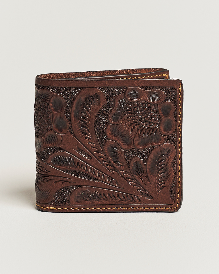 Mies | RRL Embossed Billfold Wallet Dark Brown | RRL | Embossed Billfold Wallet Dark Brown