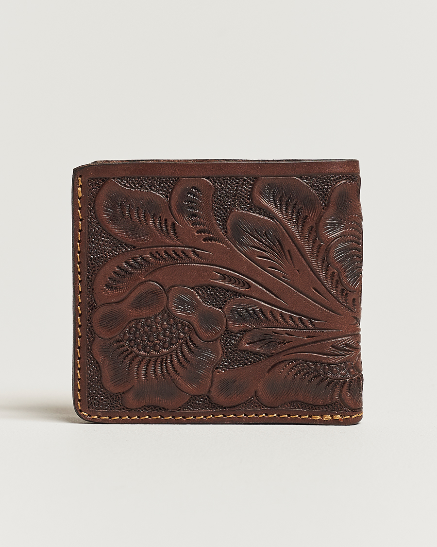 Mies | RRL Embossed Billfold Wallet Dark Brown | RRL | Embossed Billfold Wallet Dark Brown