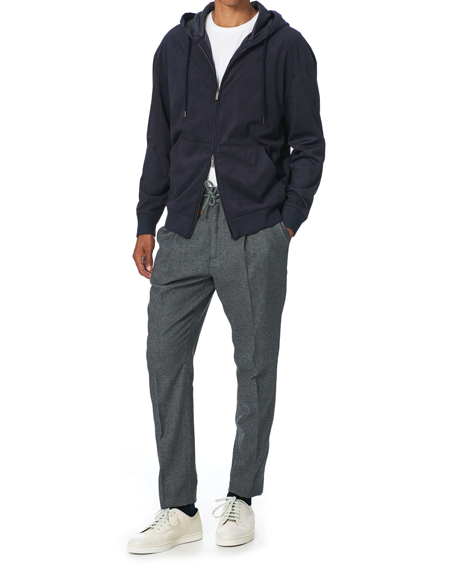 Mies | Takit | Giorgio Armani | Alcantara Hooded Blouson Navy