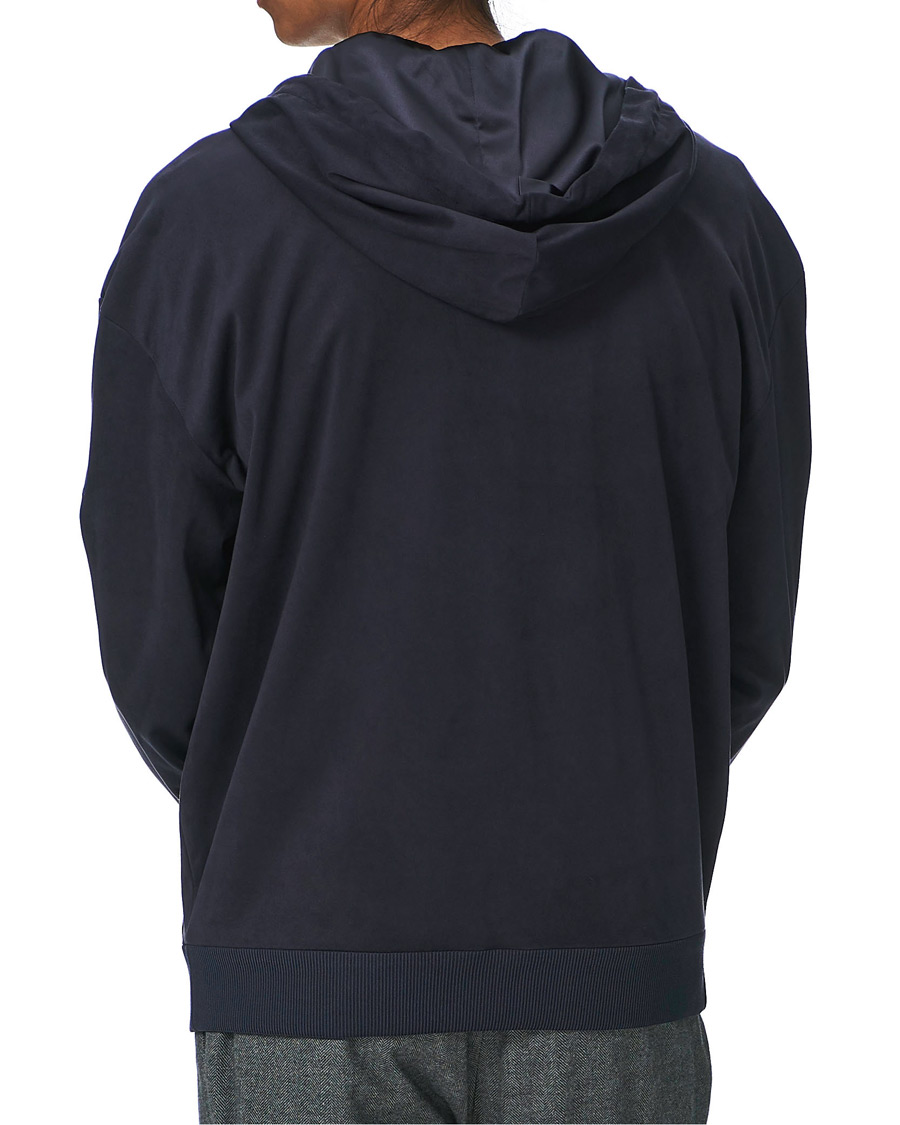 Mies | Takit | Giorgio Armani | Alcantara Hooded Blouson Navy