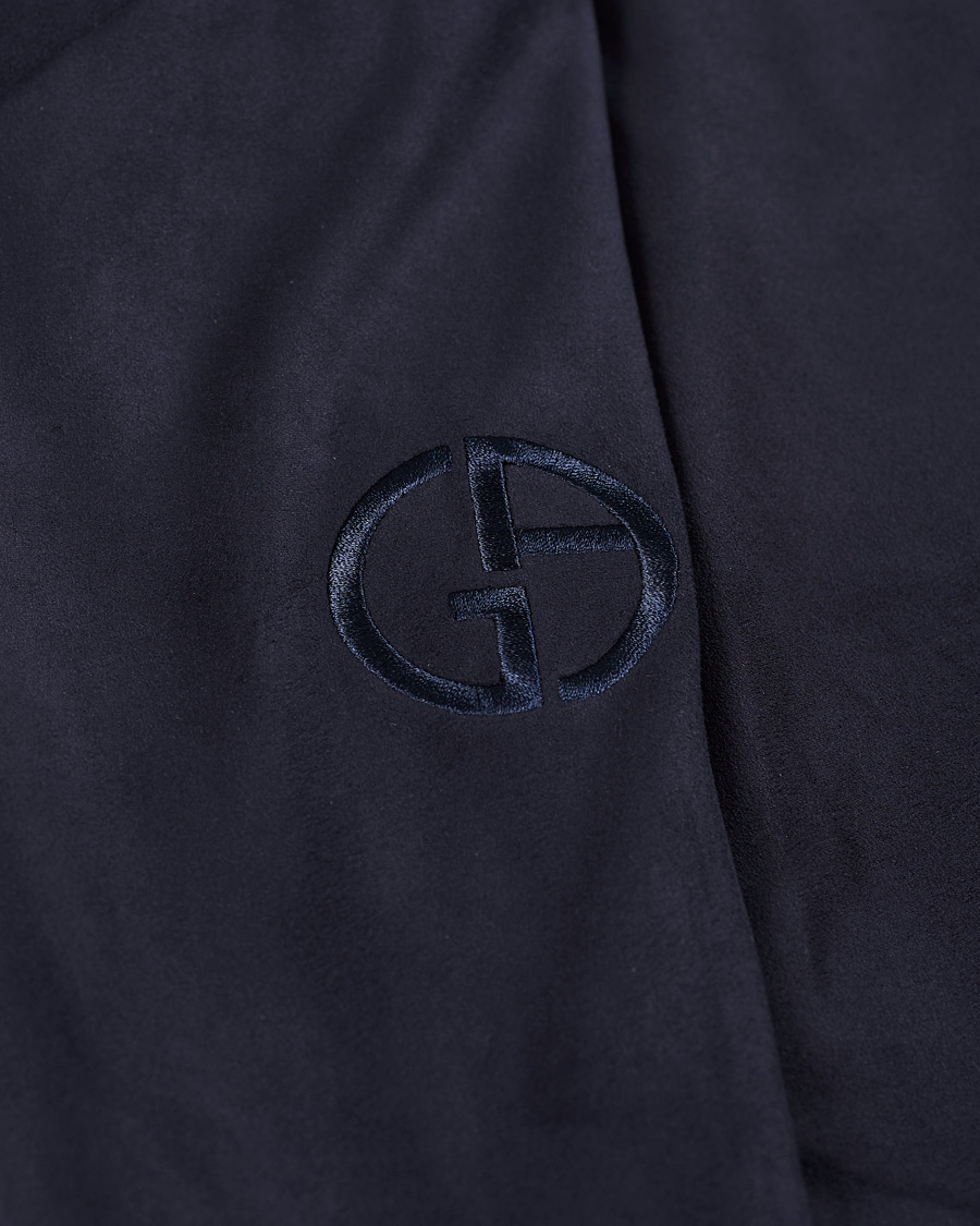 Mies | Takit | Giorgio Armani | Alcantara Hooded Blouson Navy