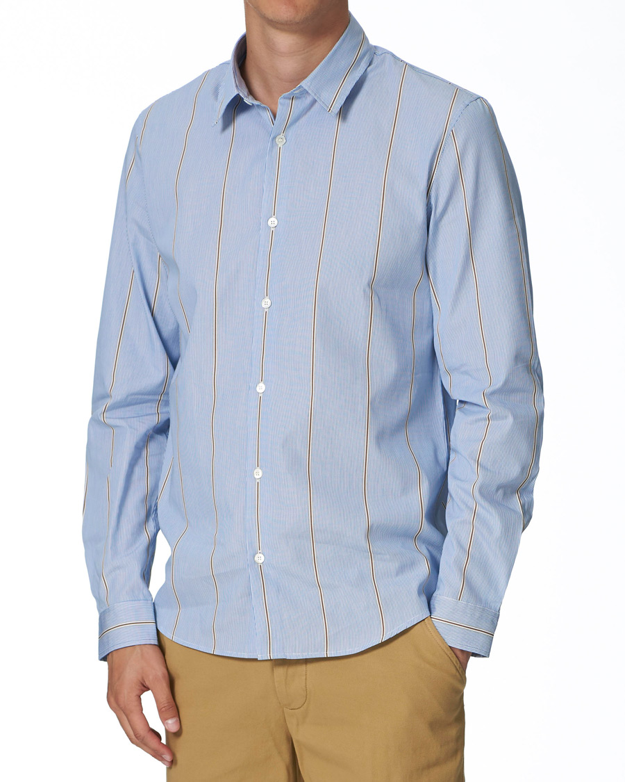 Mies | Kauluspaidat | A.P.C. | Anthony Striped Shirt Light Blue