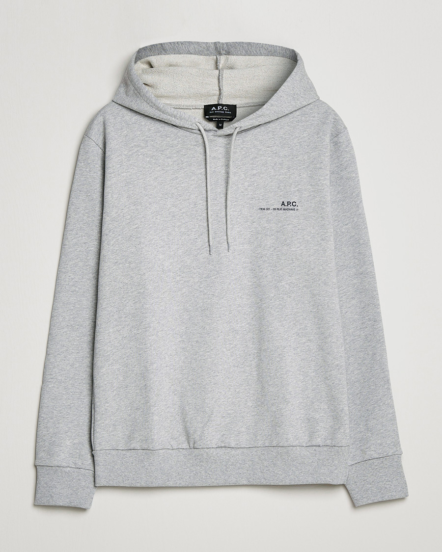 Mies | Puserot | A.P.C. | Item Hoodie Heather Grey