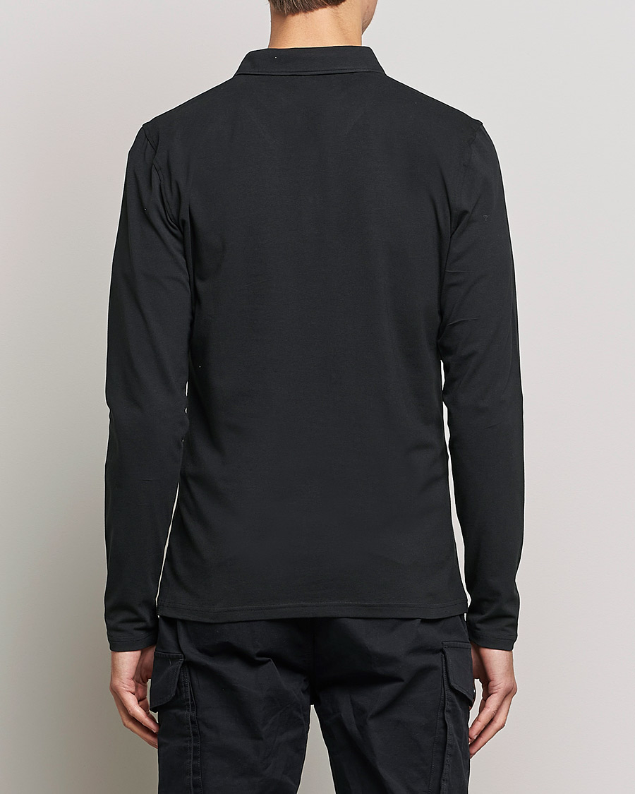 Mies | Puserot | Bread & Boxers | Long Sleeve Jersey Polo Black