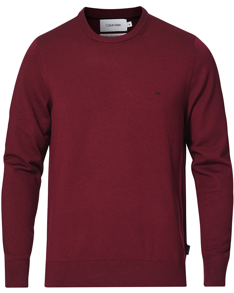 Mies | Puserot | Calvin Klein | Superior Wool Crew Neck Sweater Tawny Port