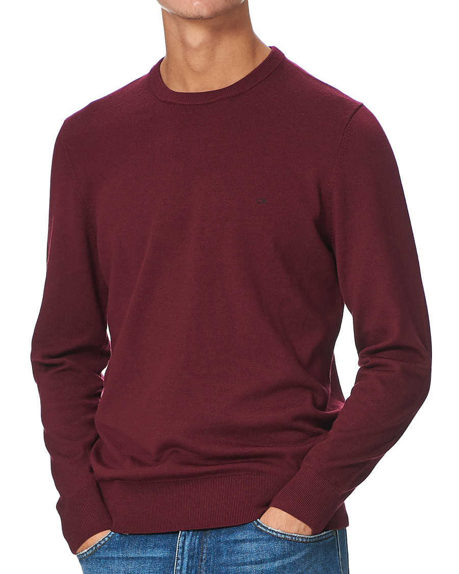 Mies | Puserot | Calvin Klein | Superior Wool Crew Neck Sweater Tawny Port