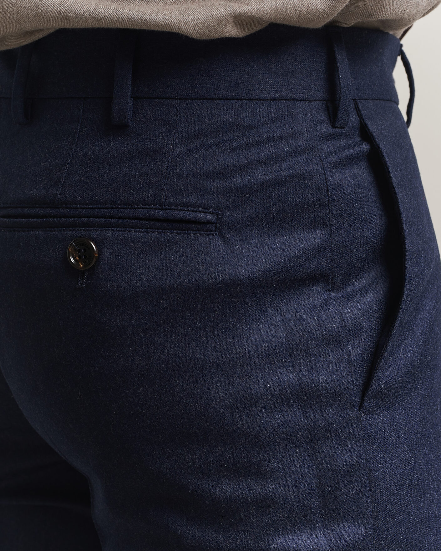 Mies | Housut | Brunello Cucinelli | Slim Fit Flannel Trousers Navy