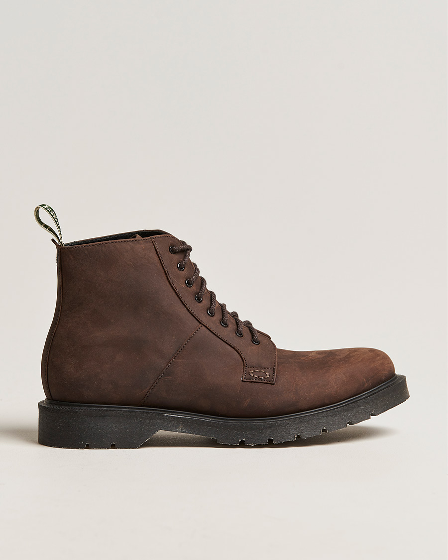 Miehet | Käsintehdyt kengät | Loake Shoemakers | Niro Heat Sealed Laced Boot Brown Nubuck