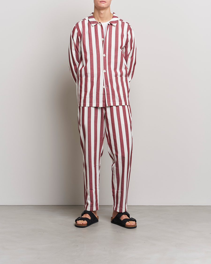 Mies |  | Nufferton | Uno Striped Pyjama Set Red/White