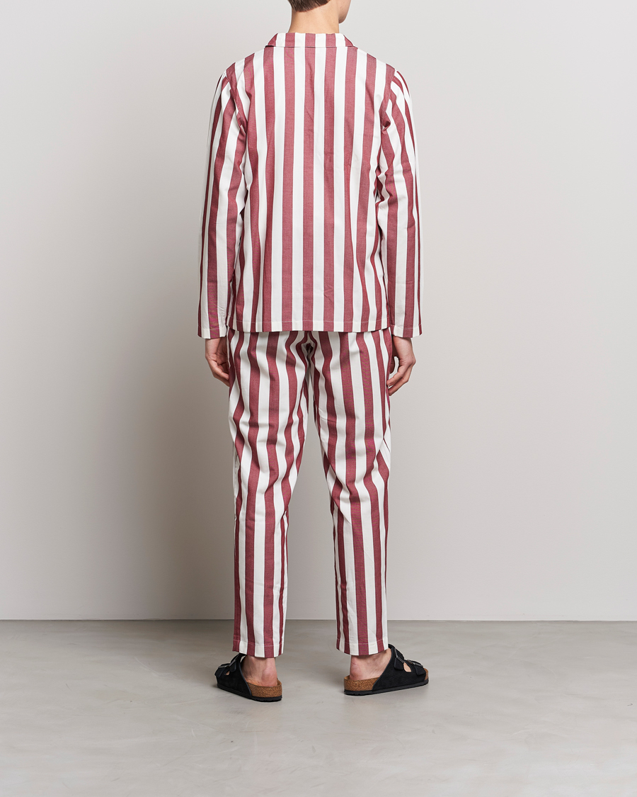 Mies | Yöpuvut ja kylpytakit | Nufferton | Uno Striped Pyjama Set Red/White