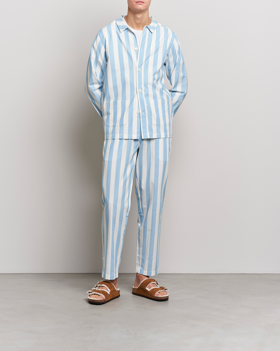 Mies | Yöpuvut ja kylpytakit | Nufferton | Uno Striped Pyjama Set Blue/White