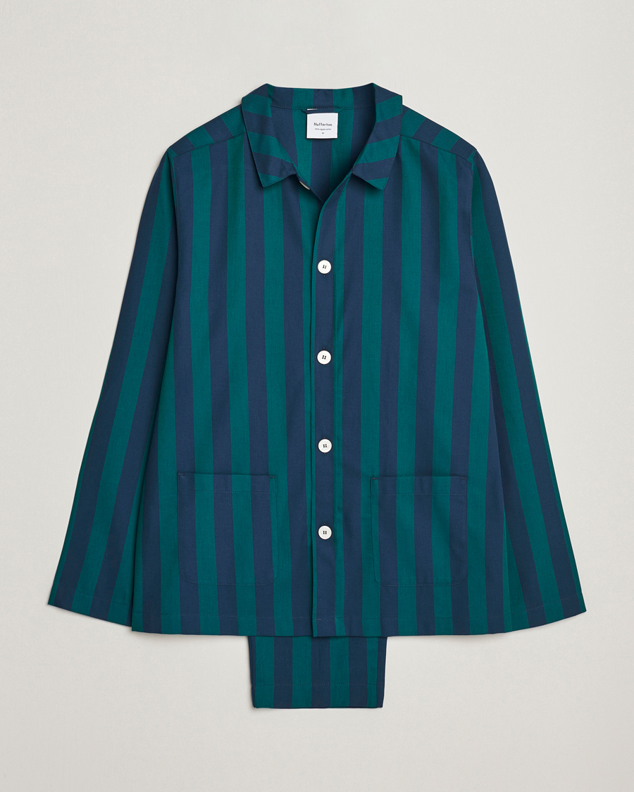 Miehet |  | Nufferton | Uno Striped Pyjama Set Blue/Green